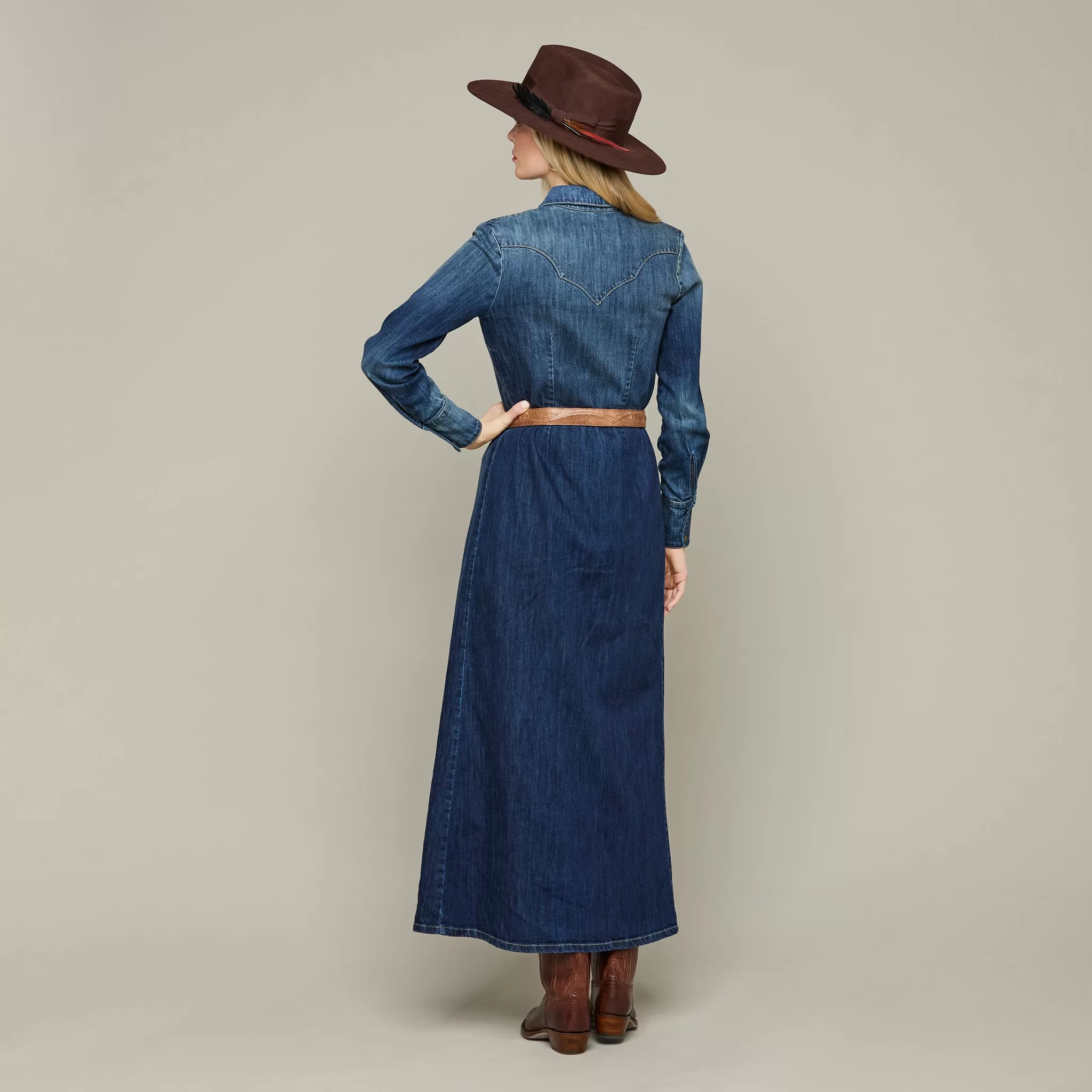 Long Denim Duster :: Medium Wash Denim