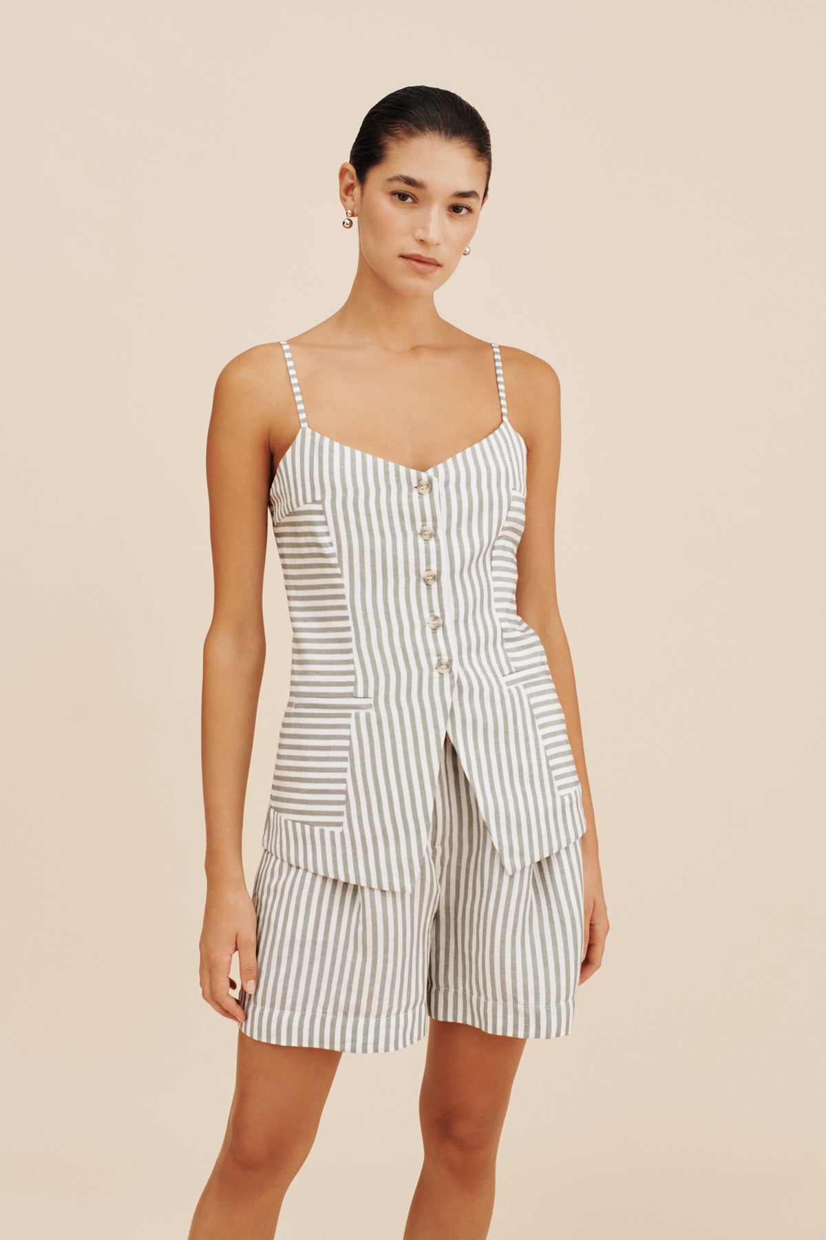 LORENZO SHORT - SEAGRASS STRIPE