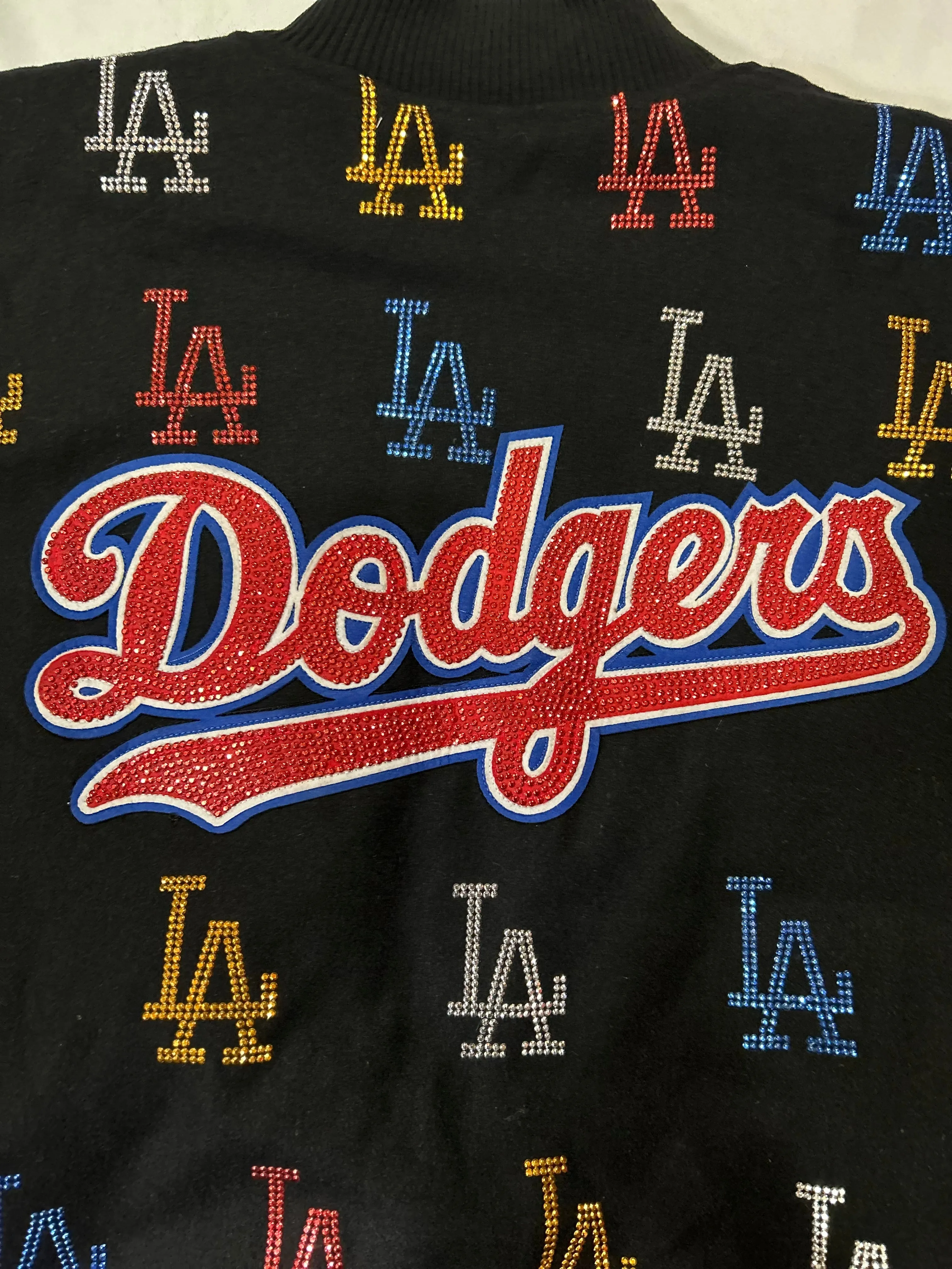 Los Angeles Dodgers MLB Genuine Merchandise Vintage Bedazzled Mens Wool Jacket