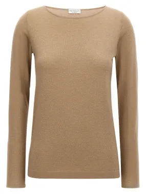 Lurex Sweater Sweater, Cardigans Beige