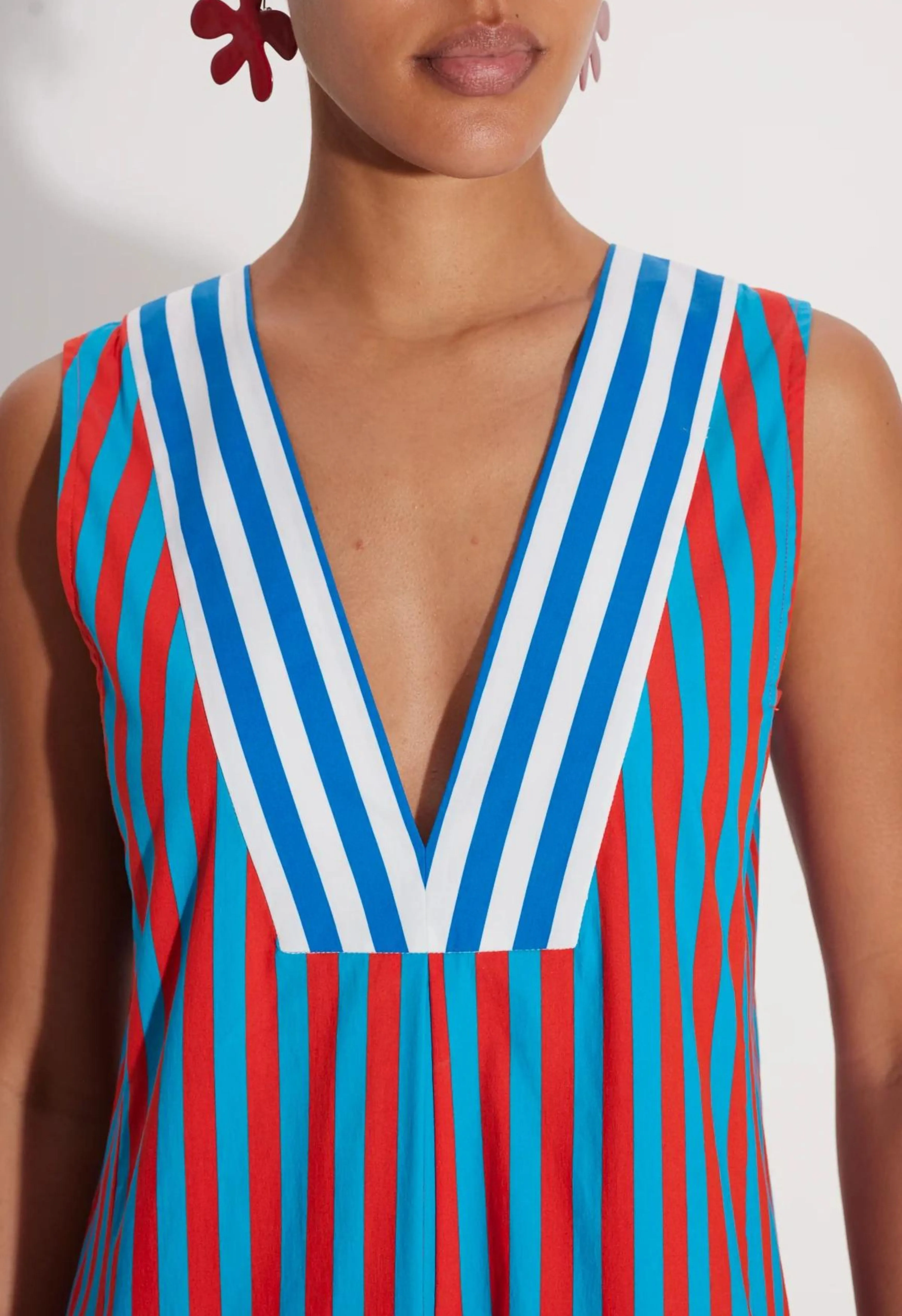 Mar Striped Poplin Dress