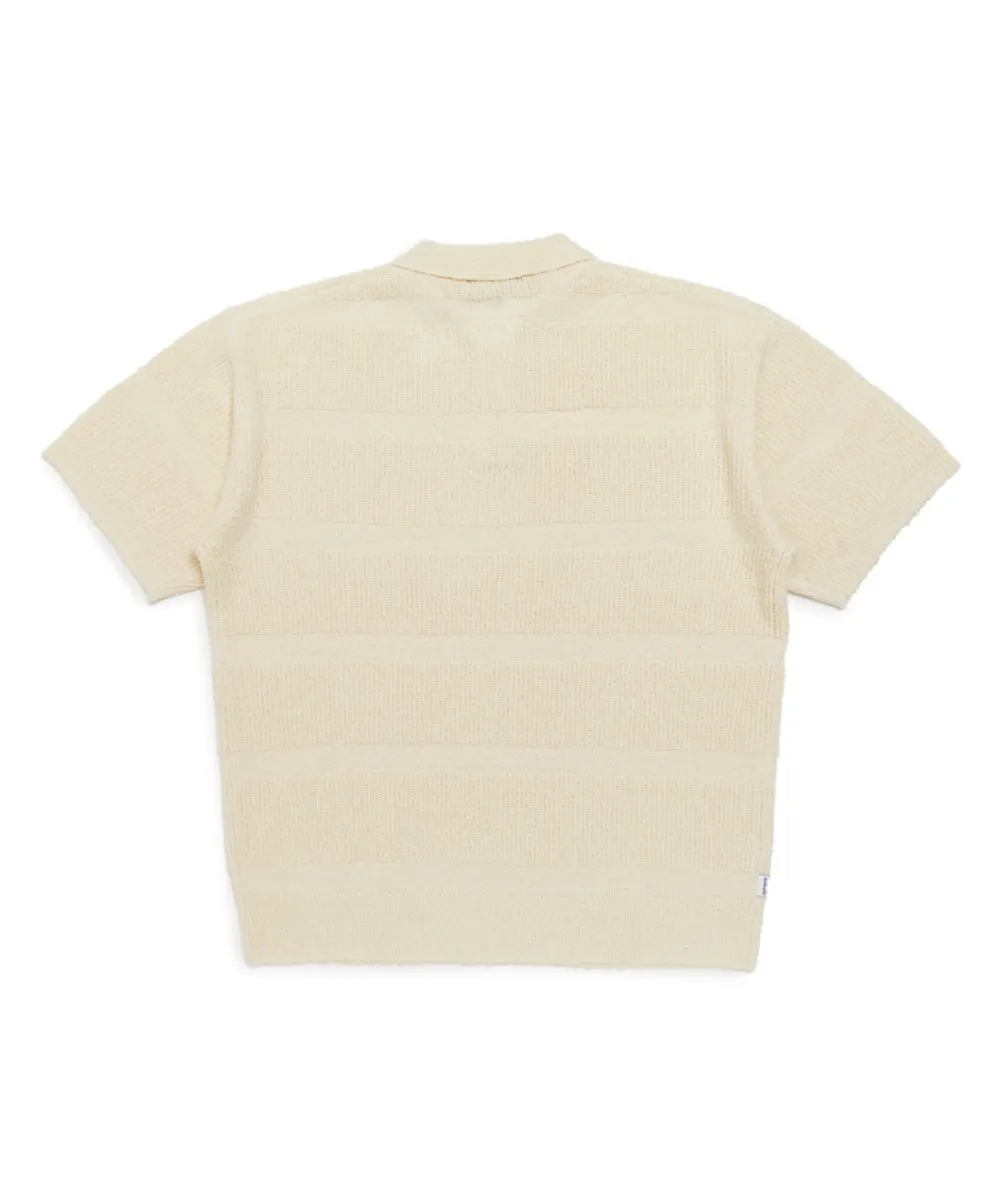 Mark Gonzales  |[MARK GONZALES]★STRIPE KNIT S/S POLO