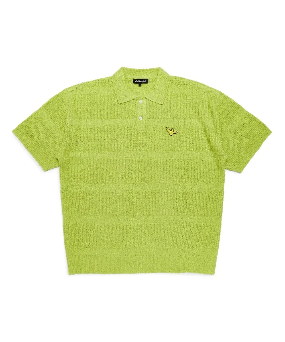 Mark Gonzales  |[MARK GONZALES]★STRIPE KNIT S/S POLO