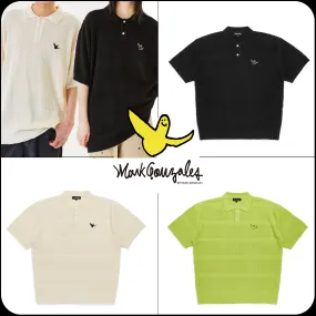 Mark Gonzales  |[MARK GONZALES]★STRIPE KNIT S/S POLO