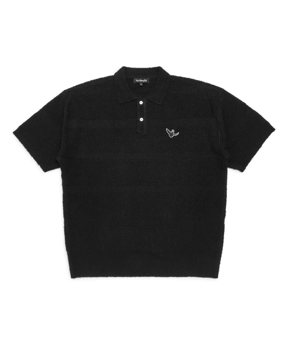 Mark Gonzales  |[MARK GONZALES]★STRIPE KNIT S/S POLO