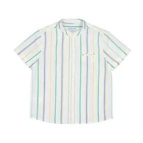 Mayoral Mini Short Sleeve Striped Dress Shirt_ 3115-93