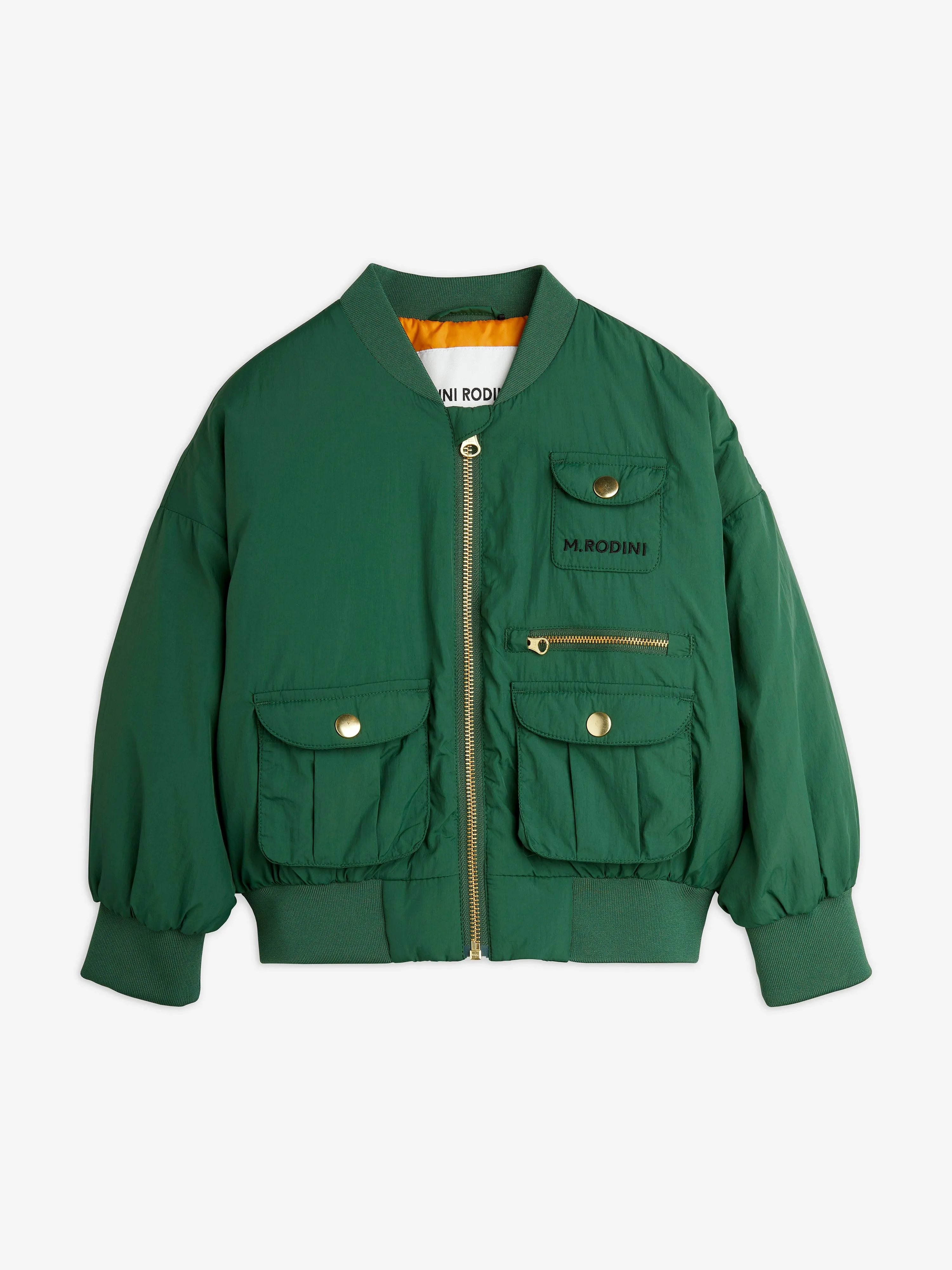 Mini Rodini Boys Baseball Jacket in Green