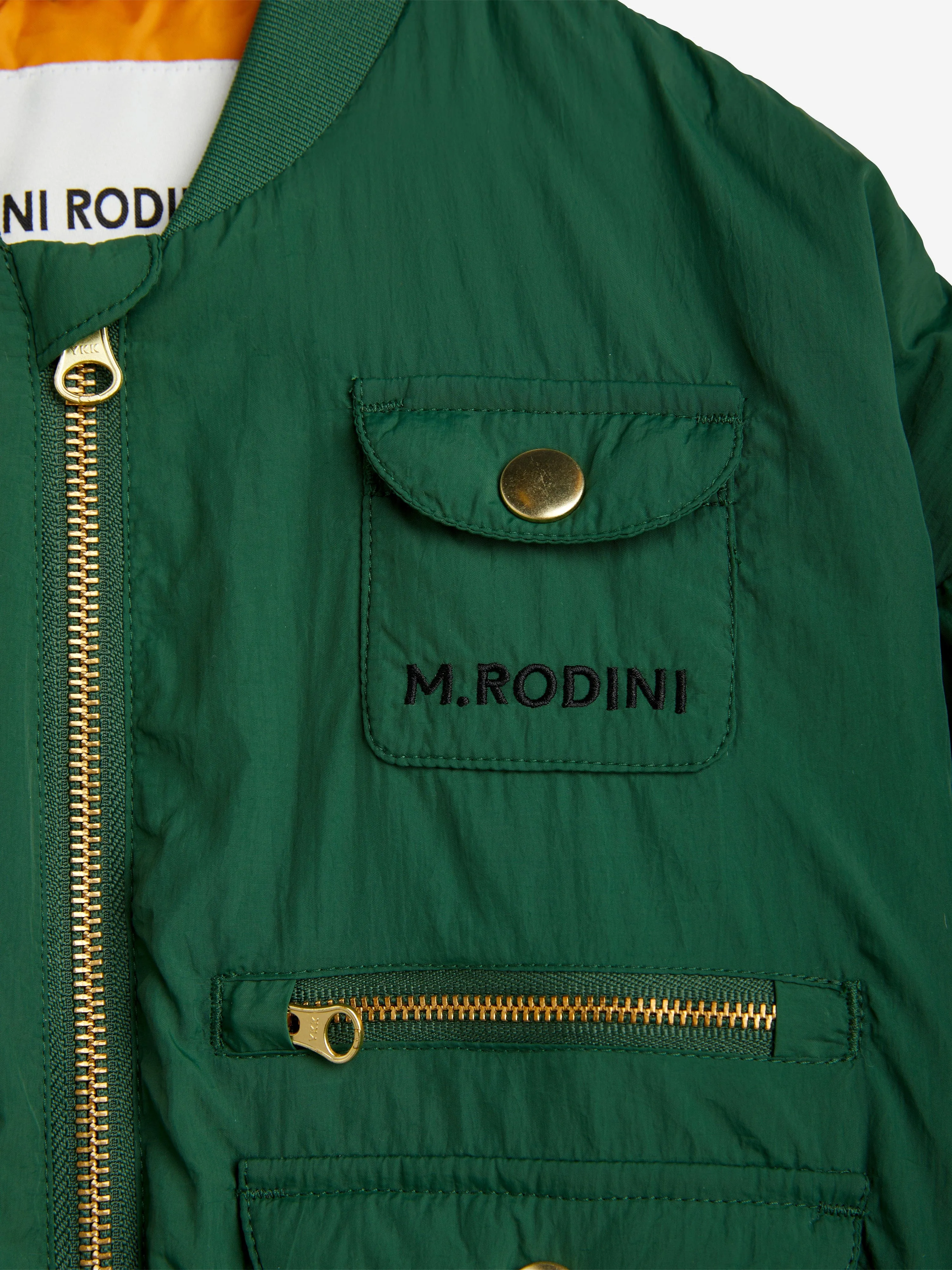 Mini Rodini Boys Baseball Jacket in Green