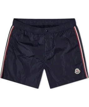 Moncler Men's Nylon Logo Swim Shorts