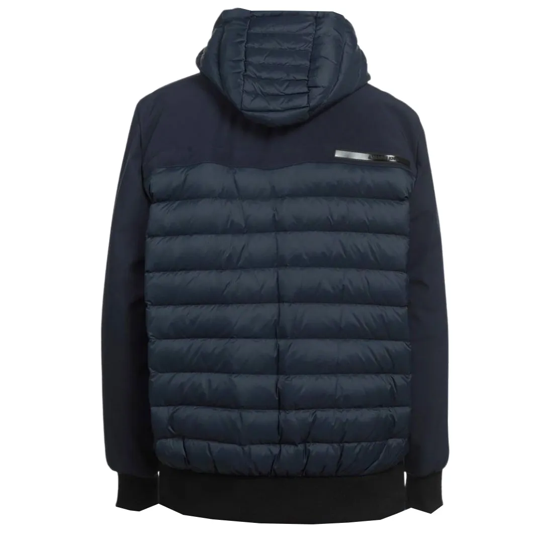 Moose Knuckles Kleskun Panel Navy Blue Down Jacket