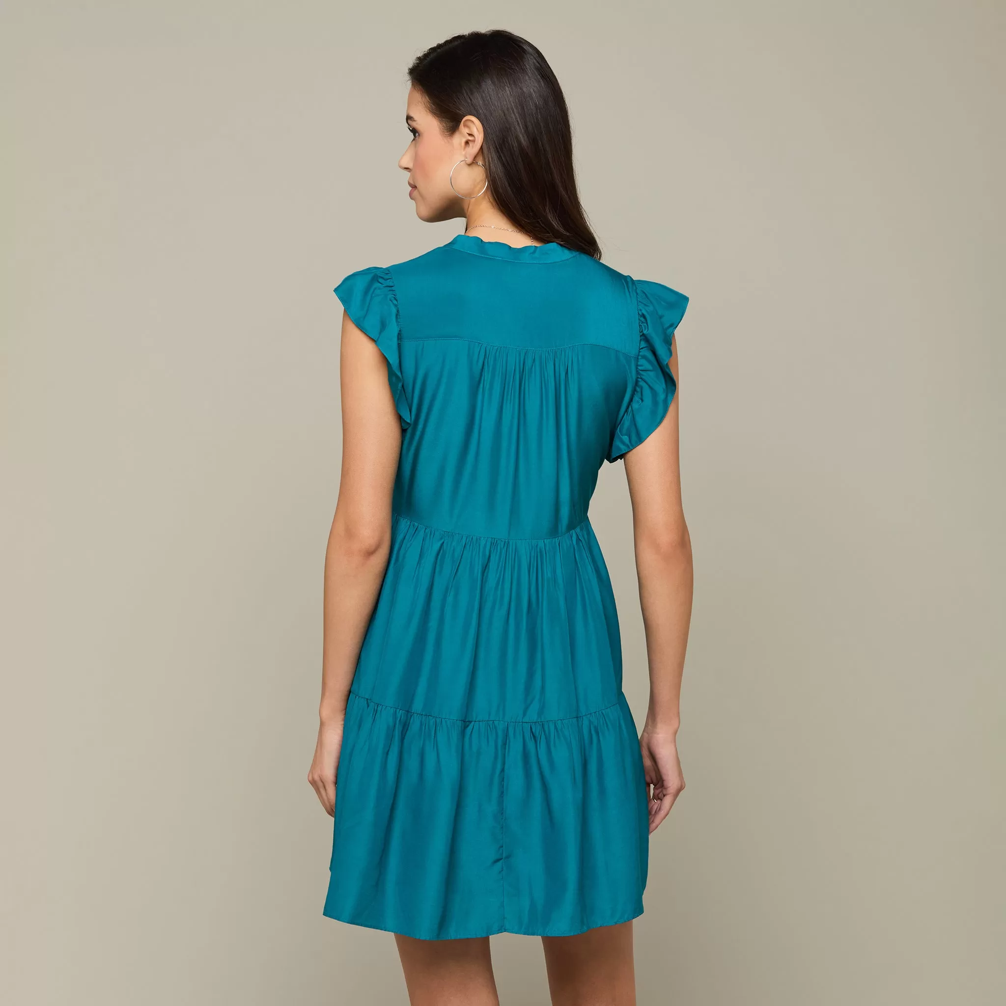 Neelie Button Dress :: Teal