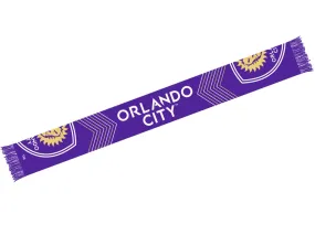 Orlando City SC Ruffneck Split Crest Purple Knit Acrylic Scarf (7 x 60)