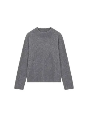 Overseas Station Season Big Chance 8 18 Women s Multi Rib Cashmere Wool Knit Dark Gray 271500