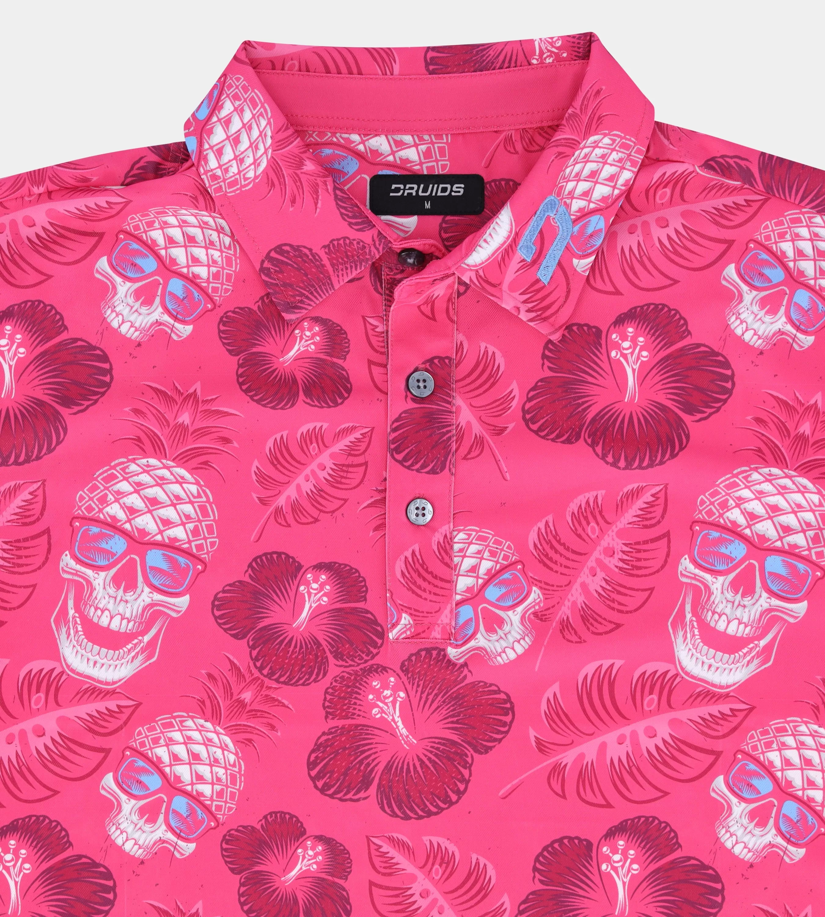 PINEAPPLE SKULLS 2.0 POLO - PINK