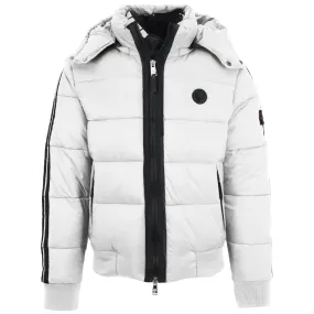 Plein Sport Padded Taped Sleeve White Jacket