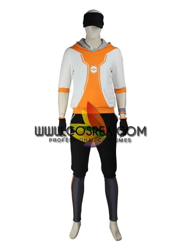 Pokemon Go Orange Male Trainer Cosplay Costume