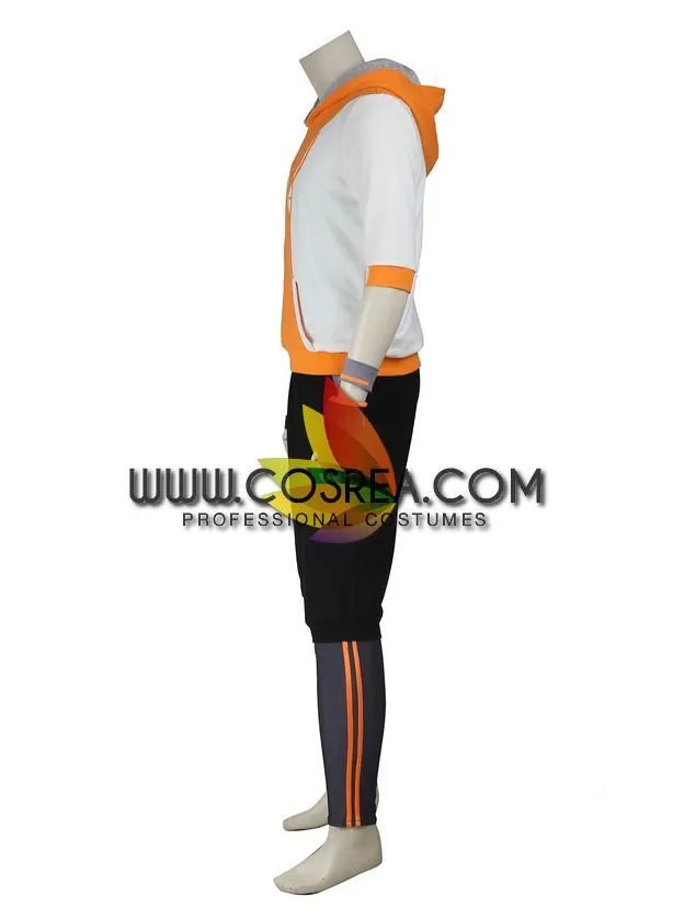 Pokemon Go Orange Male Trainer Cosplay Costume