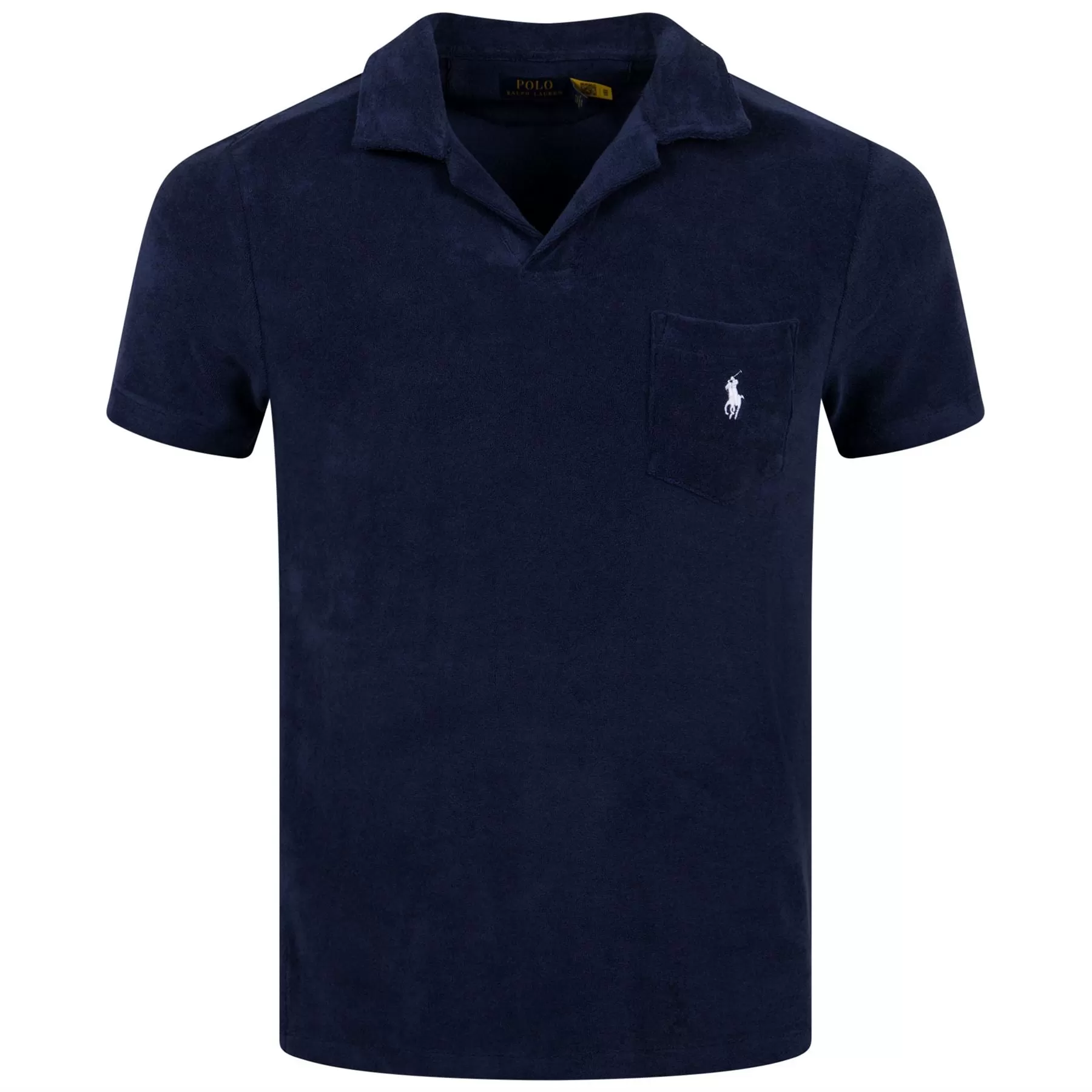 Polo Golf Classic Fit Cotton Knit Open Placket Polo Newport Navy - 2024