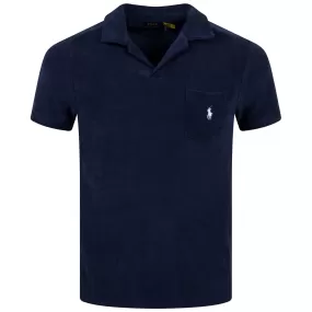 Polo Golf Classic Fit Cotton Knit Open Placket Polo Newport Navy - 2024