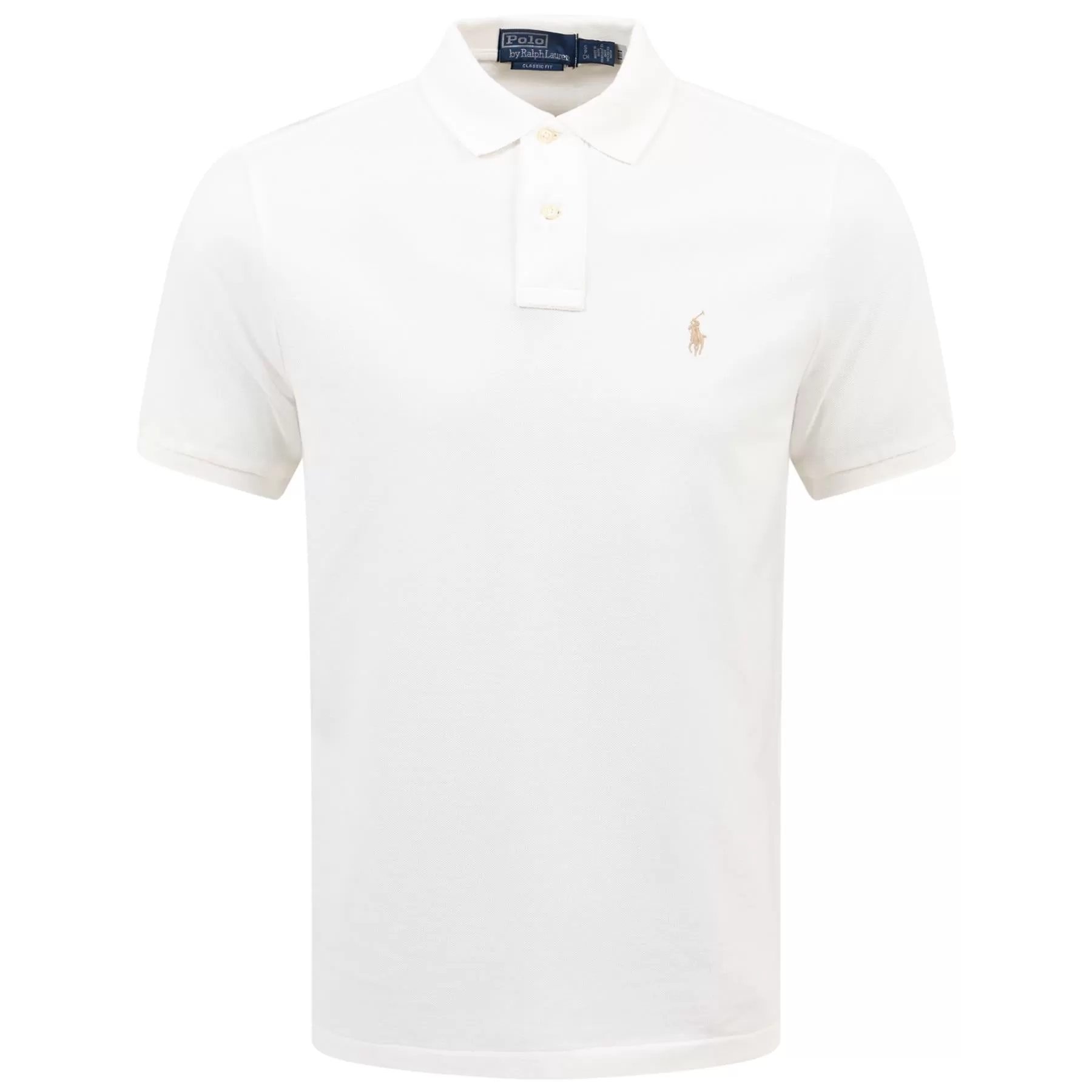 Polo Golf Classic Fit Cotton Knit Polo Shell White - SU24