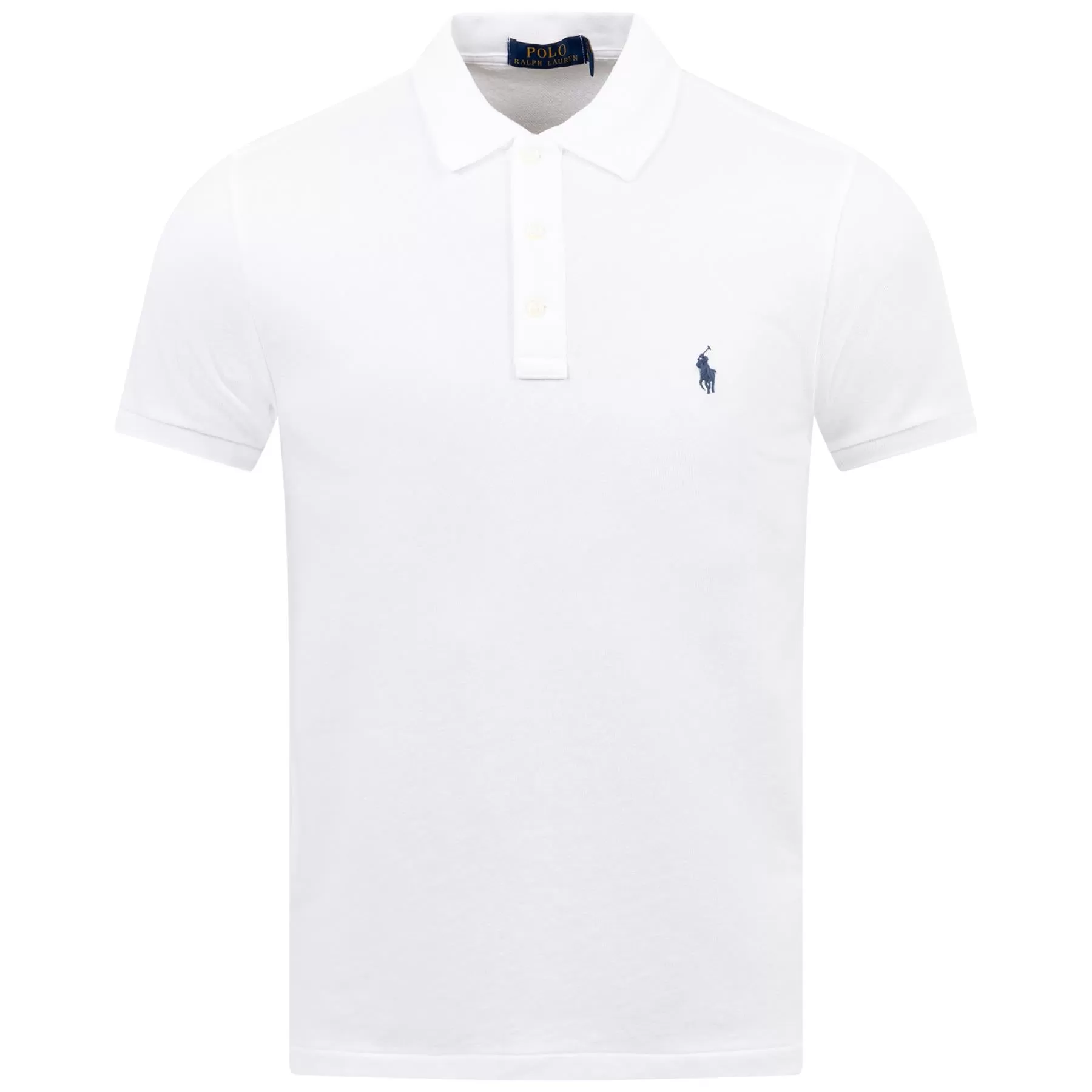 Polo Golf Slim Fit Cotton Knit Polo White - SU24