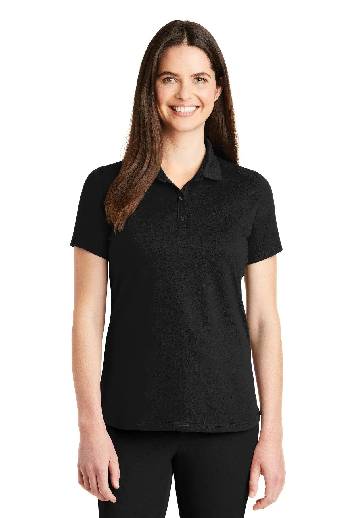 Port Authority Ladies SuperPro Knit Polo LK164 Black