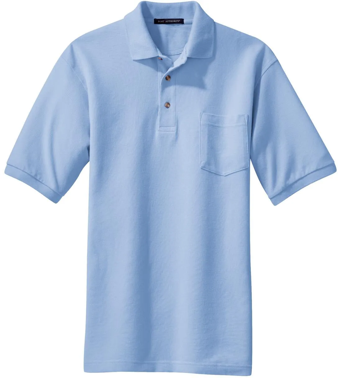 Port Authority Pique Knit Polo Shirt with Pocket