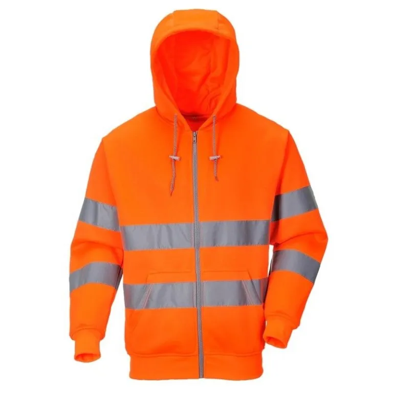 Portwest H-Viz Zip front Hoody