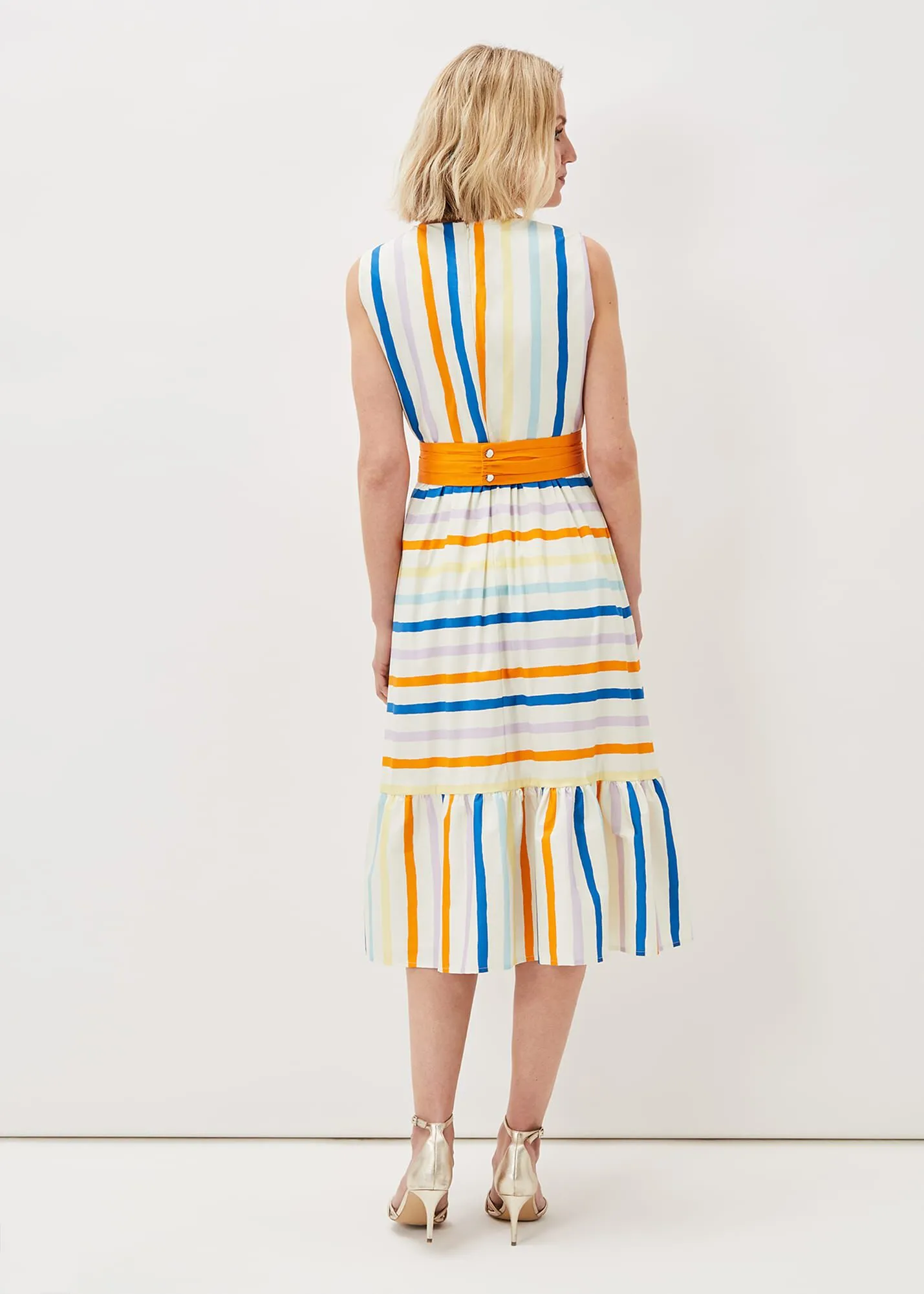 Riley Cotton Striped Midi Dress