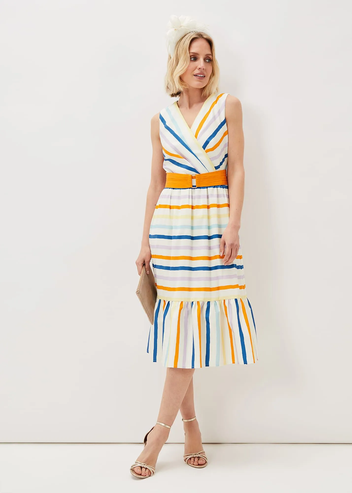 Riley Cotton Striped Midi Dress