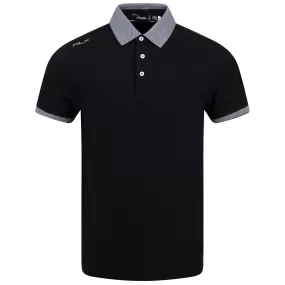 RLX Tailored Fit Cotton Knit Polo Black - SS24