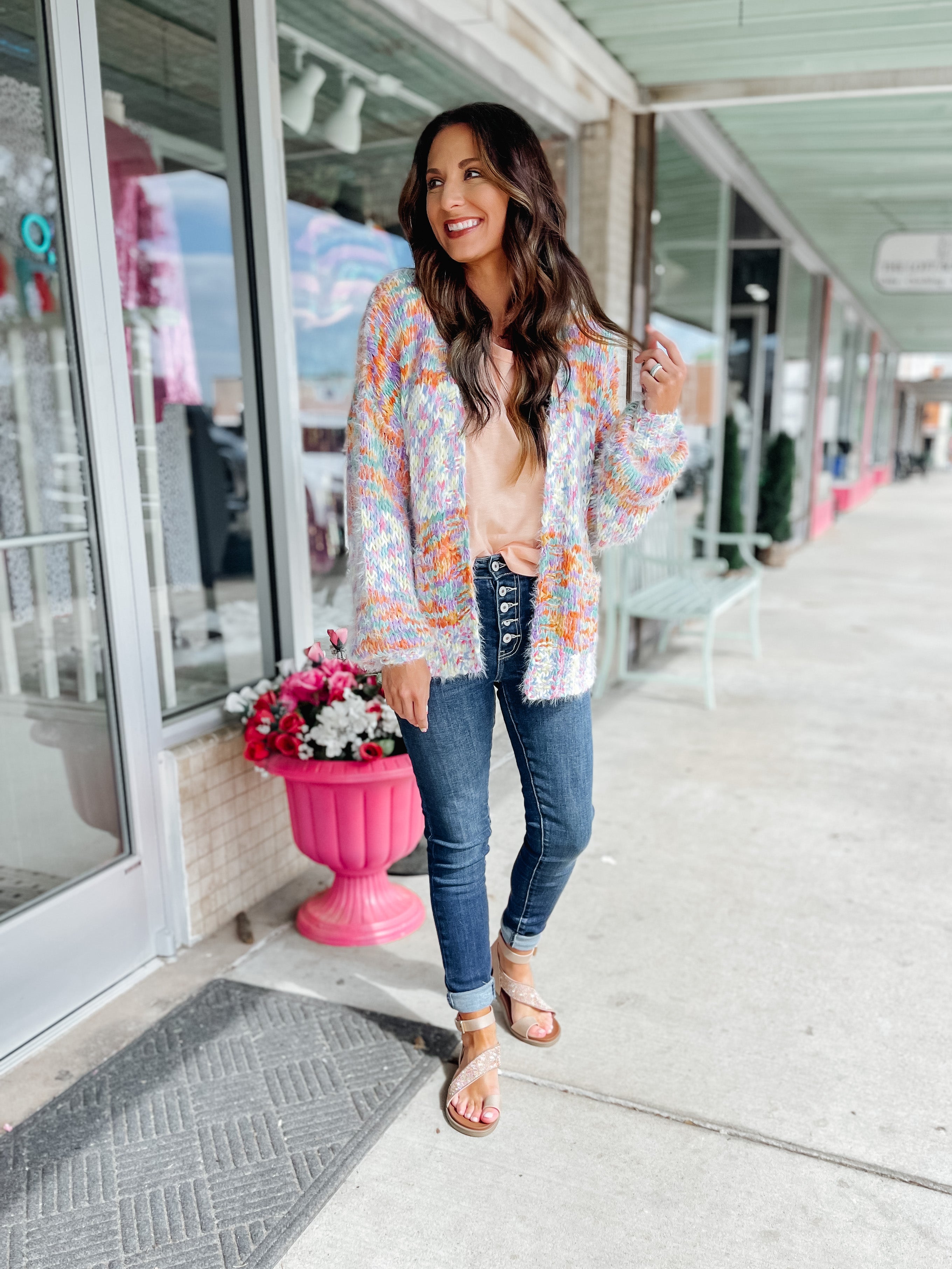 Sherbet Mix Spring Cardigan