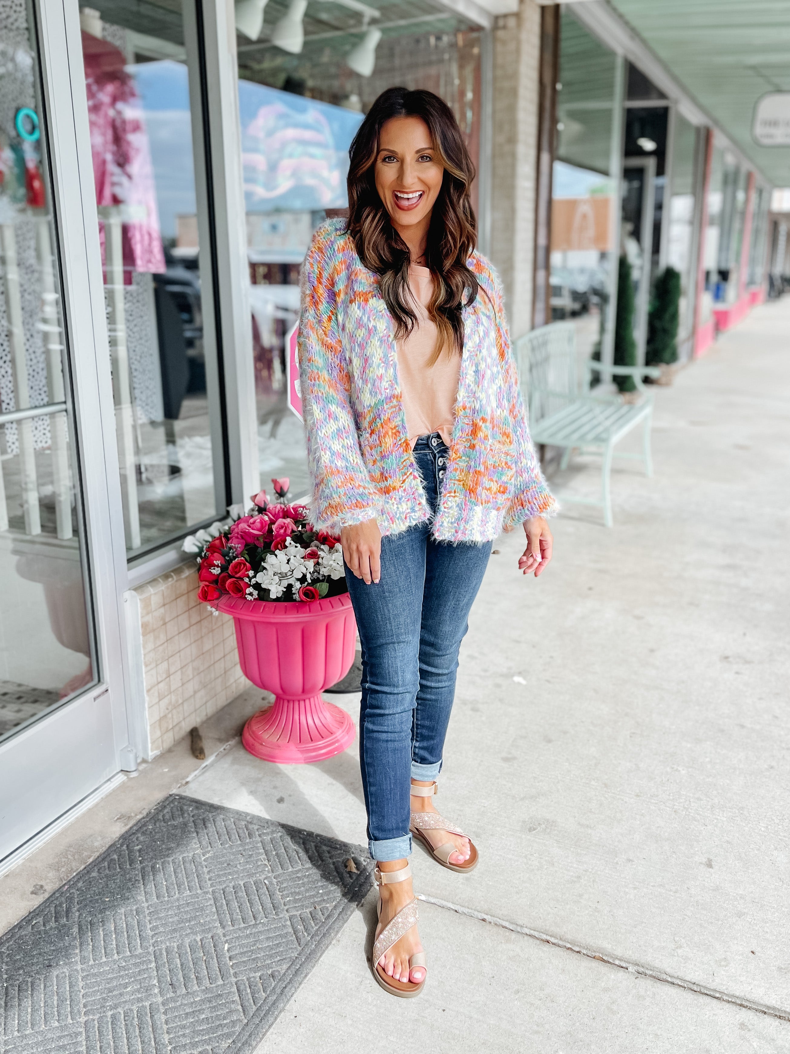 Sherbet Mix Spring Cardigan