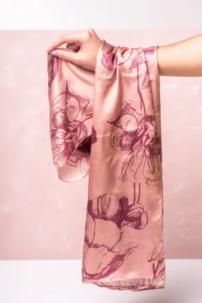 SILK LONG SCARF - PINK