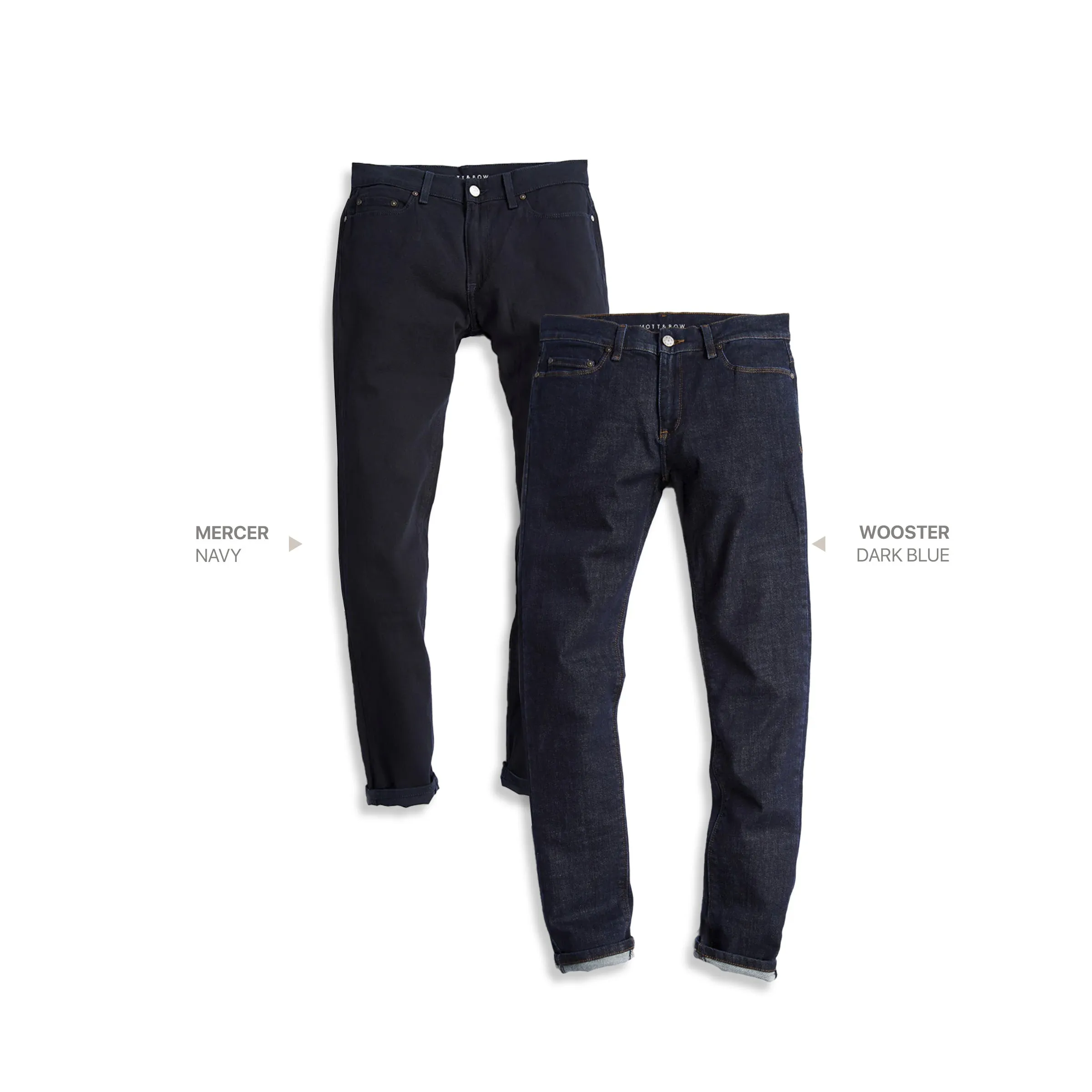 Skinny Mercer Navy and Wooster Dark Blue 2-Pack Jeans