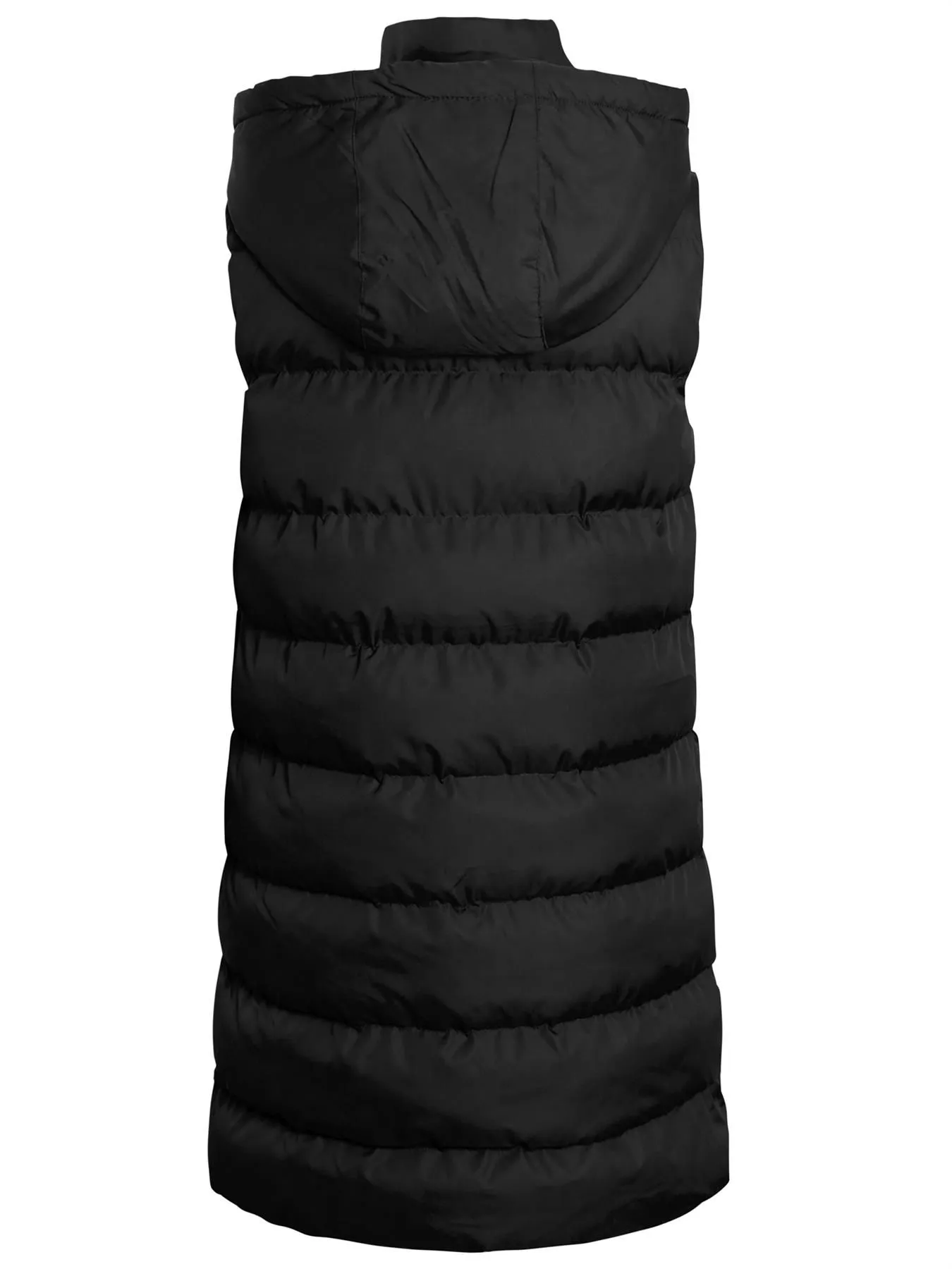 Sleeveless Mid Length Padded Gilet, Black, Khaki, Uk Sizes 8 to 16