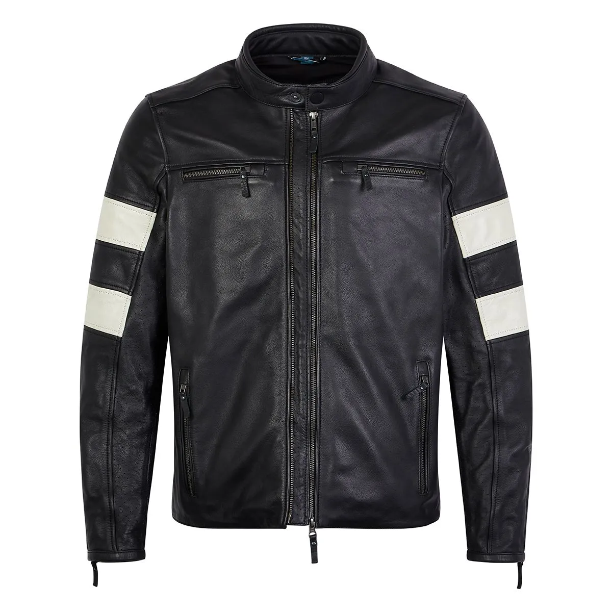 Spada Hanzo Leather Jacket - Black/Ivory