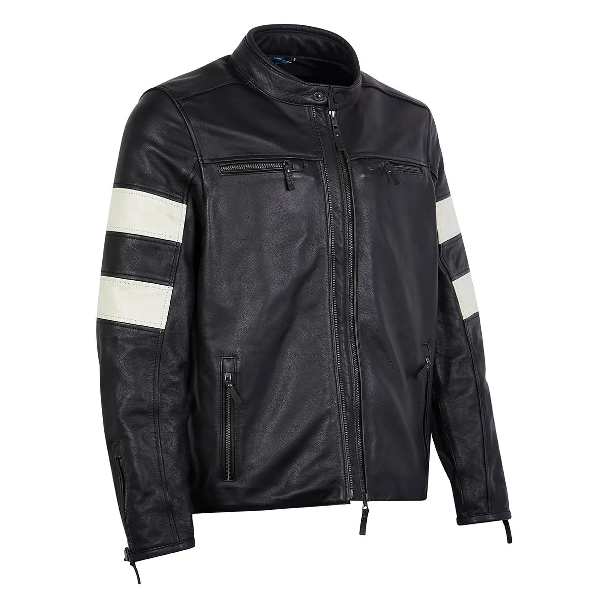 Spada Hanzo Leather Jacket - Black/Ivory