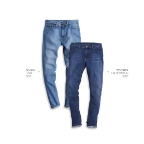 Straight Benson Light Blue and Wooster Light/Medium Blue 2-Pack Jeans