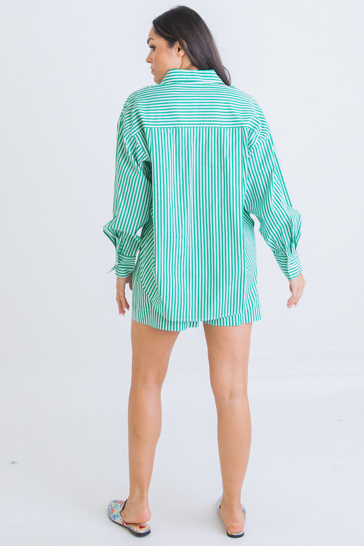 Stripe Poplin Shorts