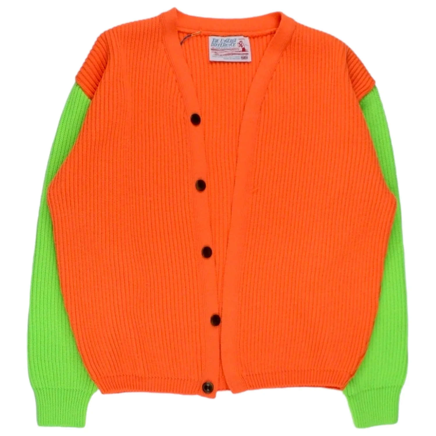 The English Difference Orange/Green Neo Beacon Cardigan