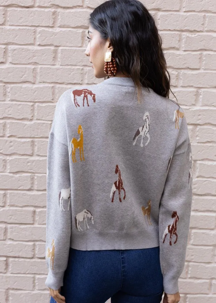 THML Ocala Horse Patern Knit Sweater ***FINAL SALE***