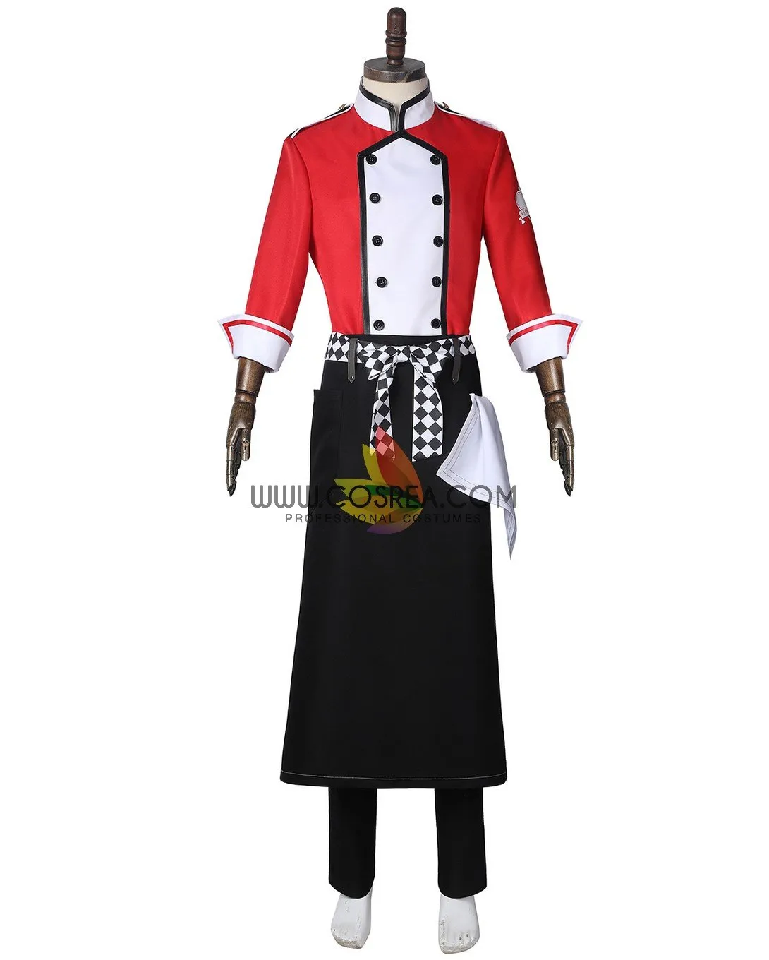 Twisted Wonderland NRC Master Chef Red Uniform Cosplay Costume