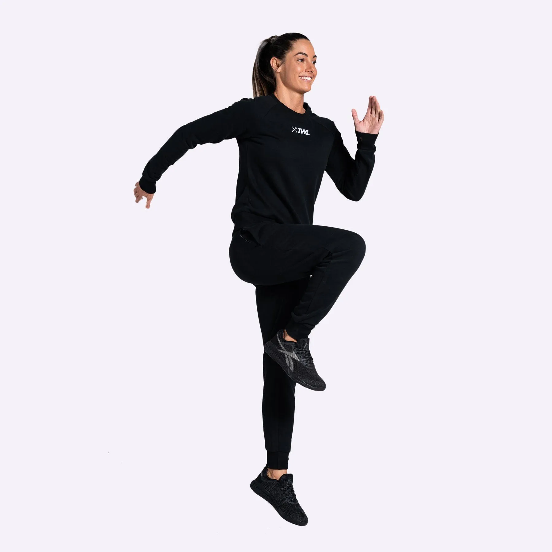 TWL - Women's Apache 2.0 Sweatshirt and Jogging Pants Bundle - Black