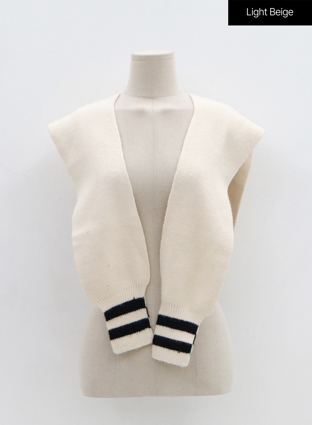 Two Color Layered Fake Cardigan OS22