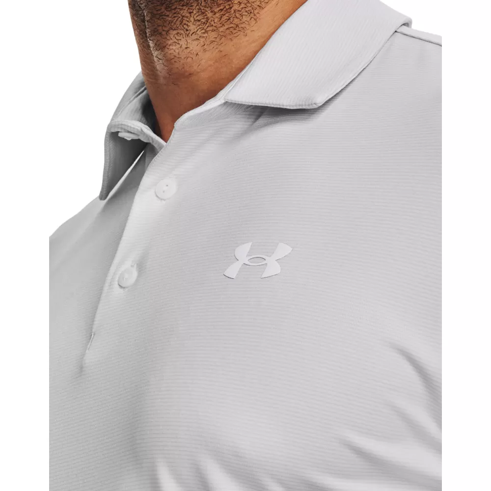 'Under Armour' Men's Playoff 3.0 Stripe Polo - White / Halo Gray