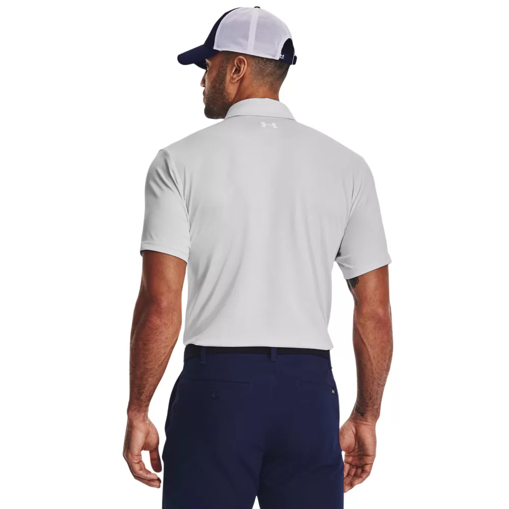 'Under Armour' Men's Playoff 3.0 Stripe Polo - White / Halo Gray