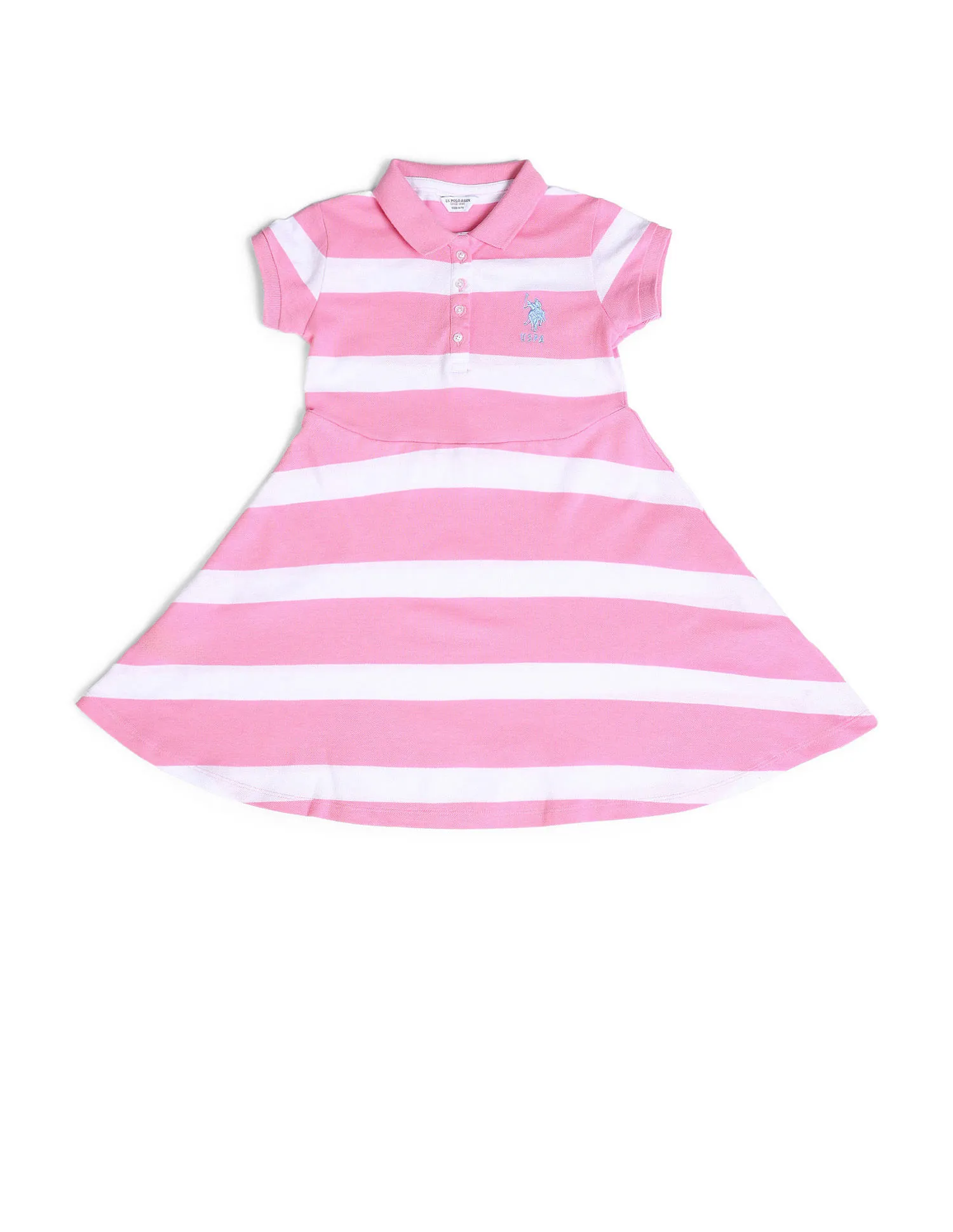 U.S. Polo Assn. Kids Girls Striped A-line Dress