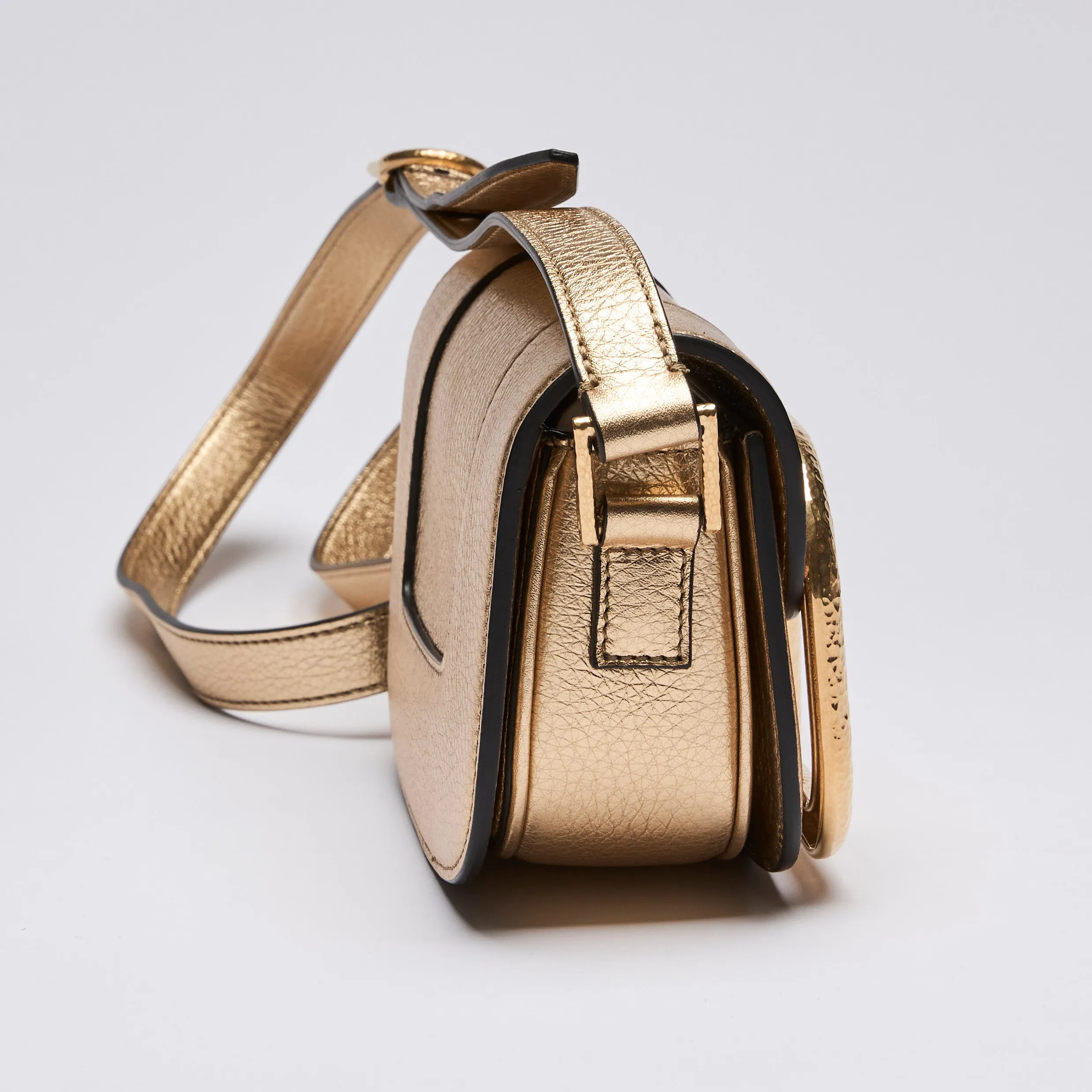 Valentino Garavani Gold Supervee Crossbody Bag