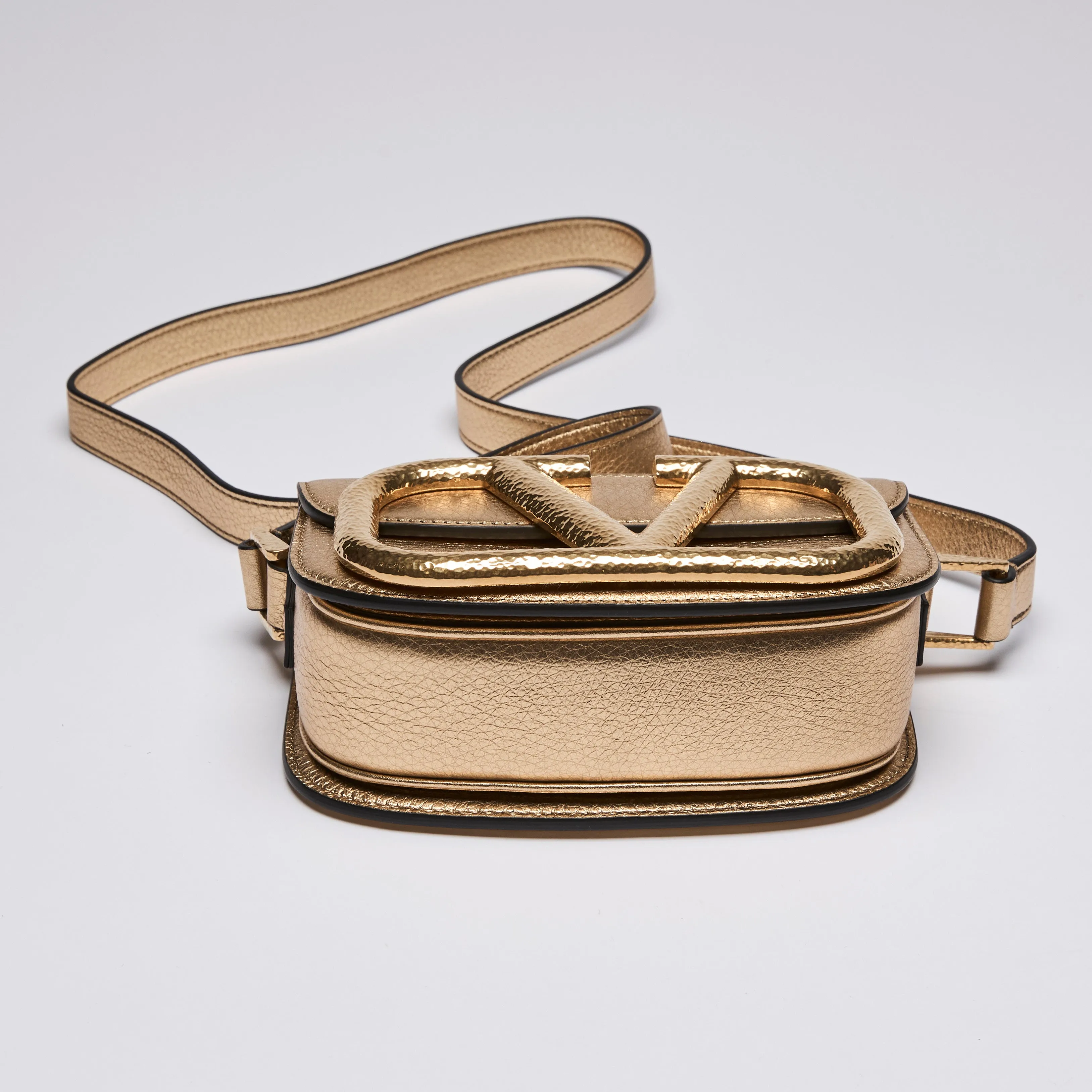 Valentino Garavani Gold Supervee Crossbody Bag